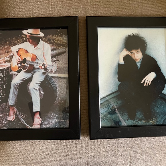 Vintage Glossies of Bob Dylan Framed (Lot of 2) 10” x 12” - Picture 1 of 5